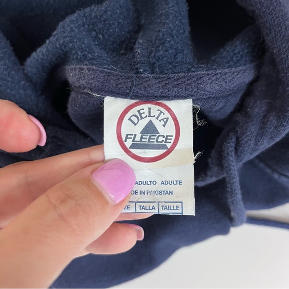 Delta Fleece Sweatshirt Adult XL Blue Y2K Bart Simpson Wutang Tupac Biggie - Picture 4 of 13